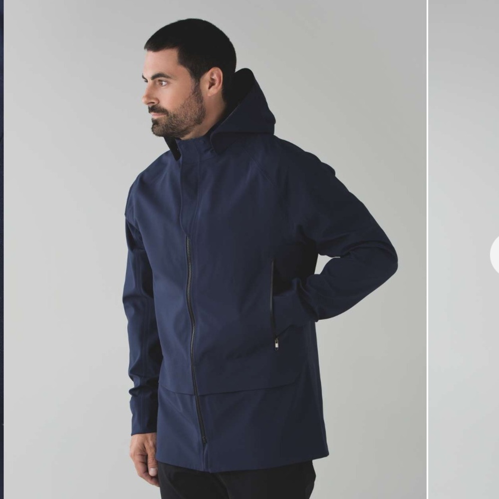 Lululemon Palindro Rain Jacket Deep Navy / Heathered Black size XXL
